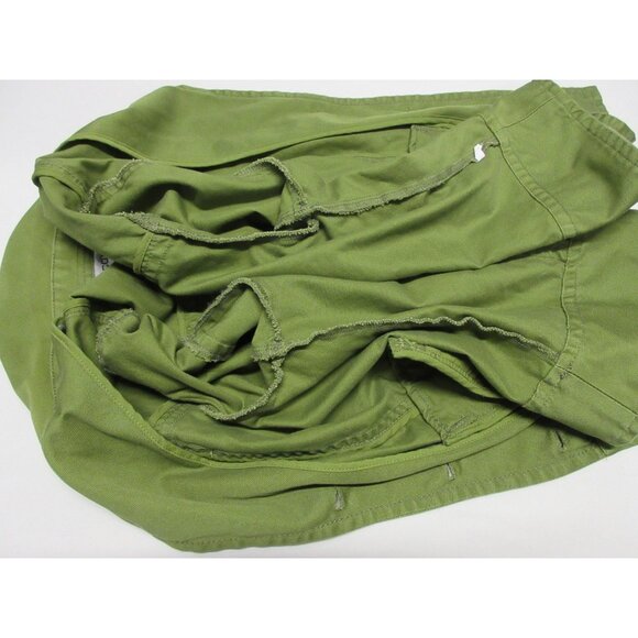 Chico's women's green cotton‎ twill military style utility jacket M - Picture 5 of 10